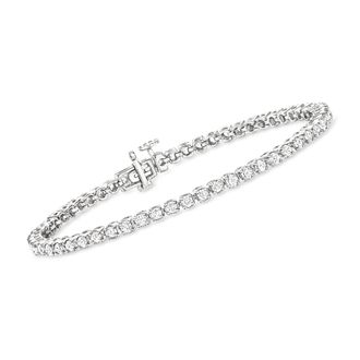 Ross-Simons Diamond Tennis Bracelet in 14kt White Gold