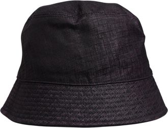 Dolce & Gabbana Mens Black Wide Brim Nylon Bucket Hat