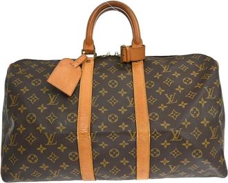 Louis Vuitton Pre-owned Weekend Bags, female, Brown, Size: ONE SIZE Pre-owned Vintage Monogram Keepall Travel Bag