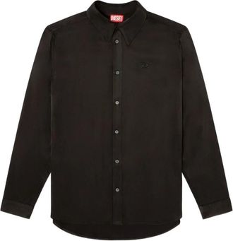 Diesel Zwart Shirt Stijlvolle Casual Kleding - Heren - Casual Overhemden - Zwart - L - Overhemden