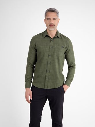 Lerros Langarmhemd LERROS LERROS Herrenhemd, Fancy-Twill, Herren, Gr. XXL, Normal- und Kurzgr&ouml;ssen, gr&uuml;n (nordic olive), 65% Baumwolle, 35% Lyocell, Hemden L