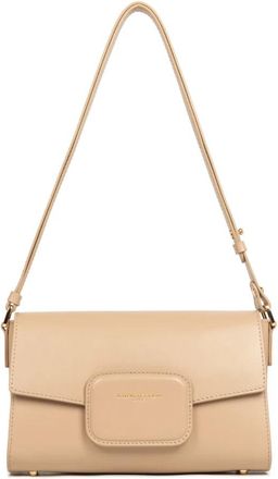 Lancaster Magnetische Flap Crossbody Tas Paris PAD - Dames - Schoudertassen - Beige - ONE Size - Leer - Tassen