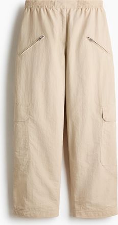 H&M Oversized Cargohose - White