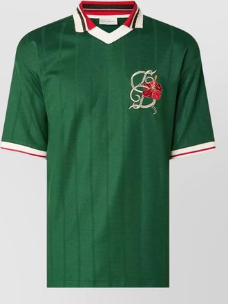 Dr&ocirc;le de Monsieur short sleeve t shirt striped contrast collar