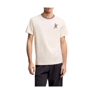 Moncler T-Shirts, male, Beige, Size: XL SS T-Shirt