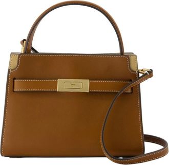 Tory Burch Tory Burch, Handbags, female, Brown, Size: ONE SIZE Petite Lee Radziwill Double Bag