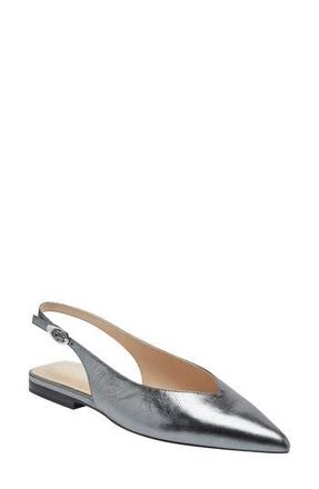 Marc Fisher Gabra Pointed Toe Slingback Flat in Pewter at Nordstrom Rack, Size 7.5