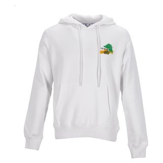 Off-white Hoodie wit met opdruk
