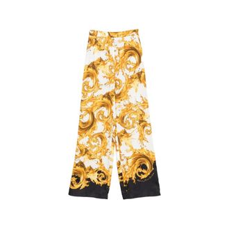 Versace Jeans Couture Wide Trousers, female, Multicolor, Size: 2XS Wide Trousers