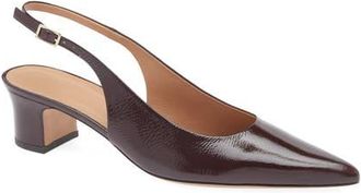 Mansur Gavriel Pointed Toe Slingback Pump in Aubergine at Nordstrom, Size 10.5Us