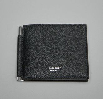 Tom Ford Soft Grain Leather T Line Money Clip Wallet