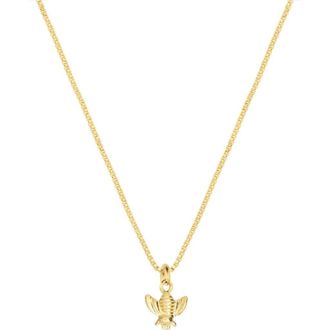Set & Stones Bee Charm Necklace in Gold at Nordstrom, Size 16