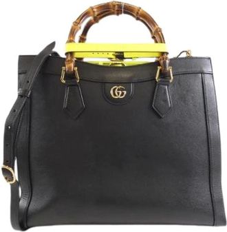 Gucci Pre-owned Handbags, female, Black, Size: ONE SIZE Pre-owned Vintage Handbag
