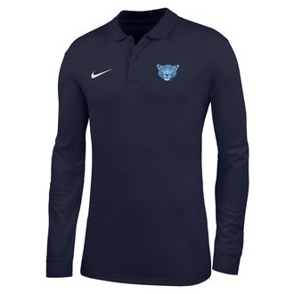 Nike Mens College (Spelman College) Dri-FIT Long-Sleeve Polo in Blue | ZM04PYSPEC26-NVY