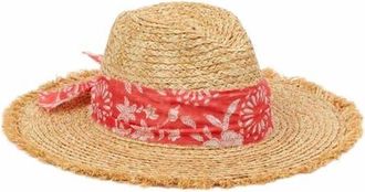 Hat Attack Breezy Continental in Natural/coral at Nordstrom