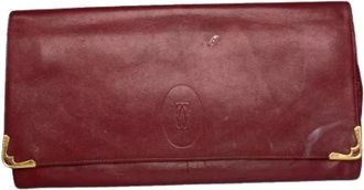 Cartier Pre-owned Vintage Clutch - Dames - Vintage Clutch - Rood - ONE Size - Leer - Vintage