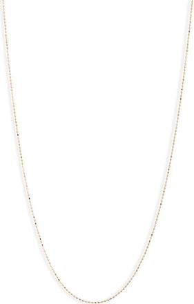 Bony Levy Essentials 14K Gold Beaded Chain Necklace in Yellow Gold at Nordstrom, Size 18 In