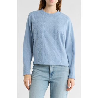 Democracy Textured Knit Dolman Sleeve Top in Heather Horizon Blue at Nordstrom Rack, Size X-Small
