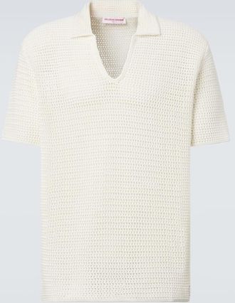 Orlebar Brown Polo Batten in crochet di cotone