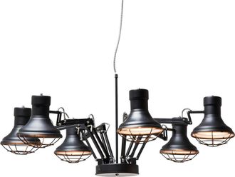 Kare Design L&aacute;mpara metal negro 6 brazos ajustables