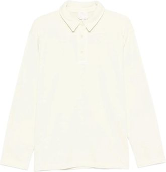 A.P.C. Lange Mouwen Poloshirt - Dames - Polos - Wit - XS - Katoen - Tops