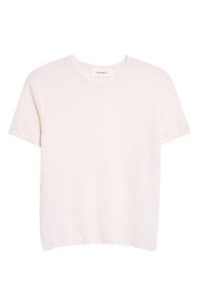 Lisa Yang Ira Short Sleeve Cashmere Sweater in Ivory at Nordstrom, Size 0