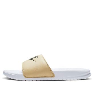 Nike Benassi JDI Slide White Team Gold 343880-108