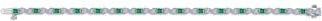 Lafonn Birthstone Simulated Diamond & Simulated Semiprecious Stone Tennis Bracelet in Emerald/White at Nordstrom Rack