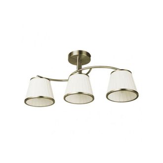 Fabrilamp Lampada de 3 luci lantanas in pelle con paralume - Fabrilamp