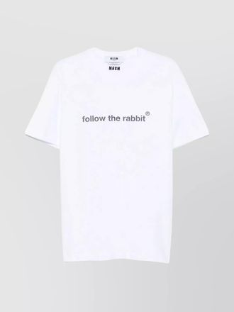Msgm follow the rabbit cotton regular-fit t-shirt