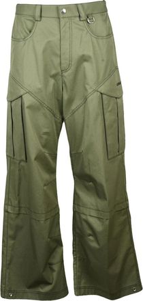 Off-white Military-Inspired Cargo Pants With Wide Leg Silhouette