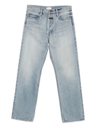 Fear of God logo-patch jeans - men - Cotton - 32 - Blue