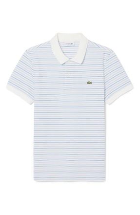 Lacoste Essentials Regular Fit Cotton Piqu&eacute; Polo in Phoenix Blue/Flour at Nordstrom, Size 5