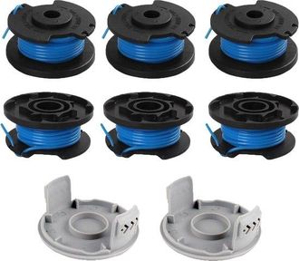 OEM Bobine Di Filo Di Ricambio Per Decespugliatori Ryobi - 6 Pezzi Di Bobina Di Filo Per Decespugliatore Ryobi One+ Rac124 Ac14rl3a Olt1823 Olt1832 18v 24