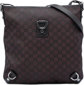 Gucci Pre-owned Gucci GG Nylon Abbey D Ring Crossbody Unisex QLKI9ZEMSWIYUBPW