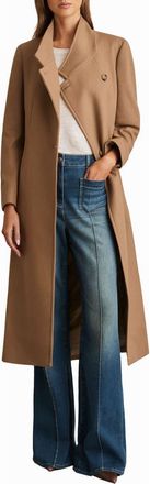 Reiss Mollie Long Coat in Light Camel at Nordstrom, Size 14 Us