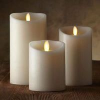 OEM Velas Led, Juego De 3 Velas Decorativas (10 Cm, 12,5 Cm, 15 Cm), Con Mando A Distancia De 10 Botones. Llama Led Intermitente, Fabricadas Con Parafina 
