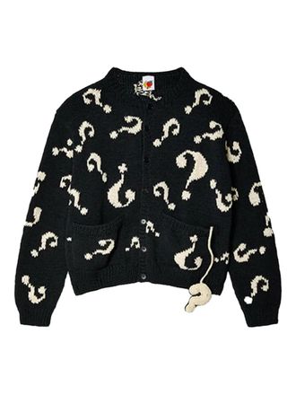 Sky High Farm Question Mark cardigan - men - Fabric - M - Black