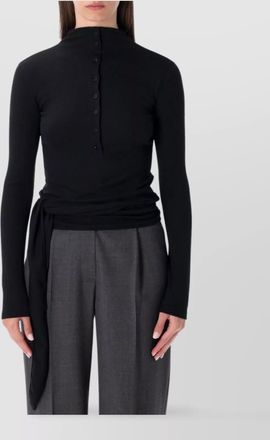 Low Classic slim fit buttoned wrap top