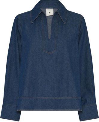 Julie Fagerholt - Heartmade Mujer, Blusas y Camisas, Azul, Talla: M