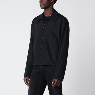 Gucci Giacca con zip in faille di cotone e acetato nera