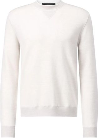Iris Von Arnim Klassieke Wol Crewneck Sweater - Heren - Ronde hals truien - Wit - 2XL - Wol - Truien & Vesten