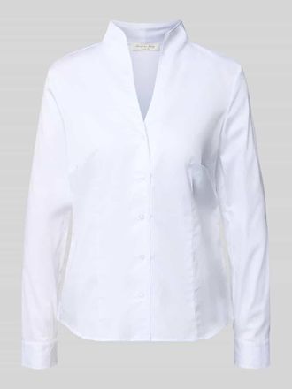 Christian Berg Hemdbluse mit Stehkragen und Sportmanschetten in Weiss, Gr&ouml;&szlig;e 34