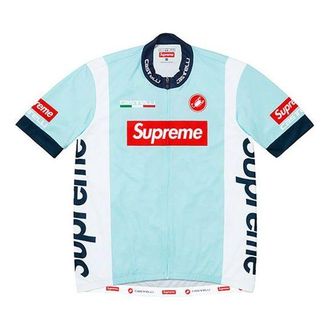 SUPREME SS19 x Castelli Cycling Jersey Crossover Bike Short Sleeve Unisex Blue SUP-SS19-10394