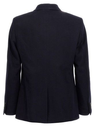 Etro Cashmere Double-Breasted Blazer - Navy