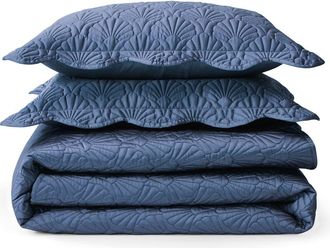 Ted Baker Deco Shells Quilt & Shams Set in Sapphire Blue at Nordstrom, Size Queen