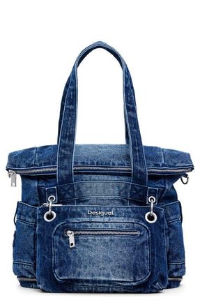 Desigual Big Denim Backpack in Medium Blue at Nordstrom