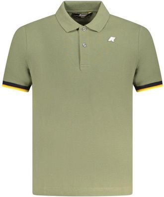 K-Way K-Way Mens Short Sleeve Polo Shirt - Sage Green Cotton - Size Small