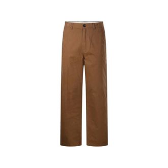 Dunst Katoenen chino met wijde pijpen - Heren - Broeken - Beige - Maat: M Katoen
