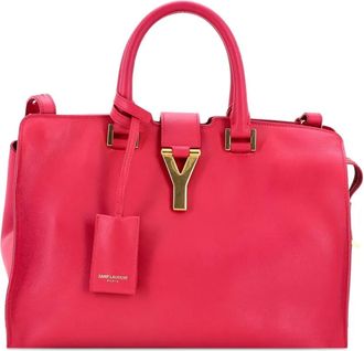 Saint Laurent Classic Y Cabas Leather Small satchel - Roze